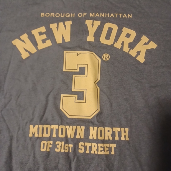 Manhattan NYC 3 T-Shirt New York City Graphic Tee Midtown North 31st Street SM - Picture 3 of 6